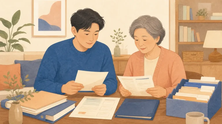 부모의 기초연금 신청을 앞두고, 가족이 먼저 분리해 적을 재산 정보