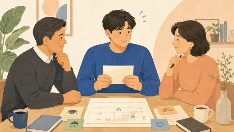 취업한 자녀의 첫 급여 뒤, 부모 지원을 바로 끊지 않고 다시 정하는 대화