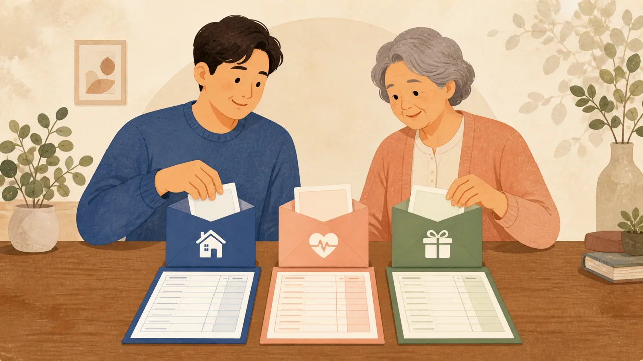 부모에게 정기 지원을 시작할 때, 생활비·의료비·선물비를 섞지 않는 메모
